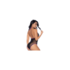 Body noir et violet et mitaines amovibles 